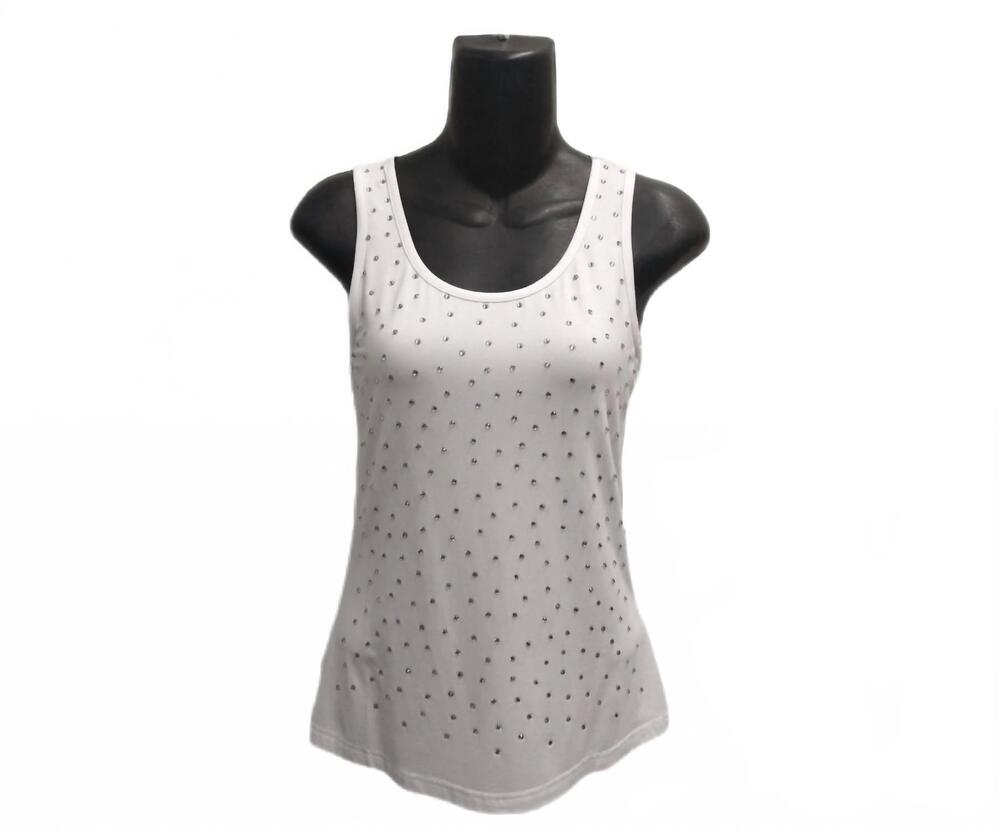 NEW AZI women's jade tank top in white
